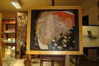 Gustav Klimt - Gustav Klimt - Danae - Glass Mosaic - Glass Wood